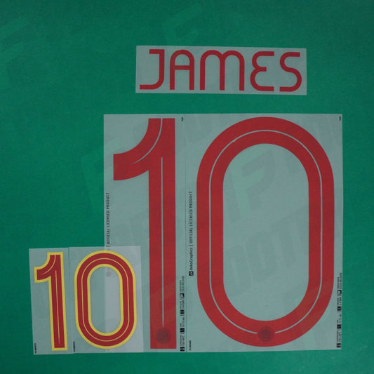 Flocage Officiel - Colombie, James Rodriguez, 2019, Home, Rouge