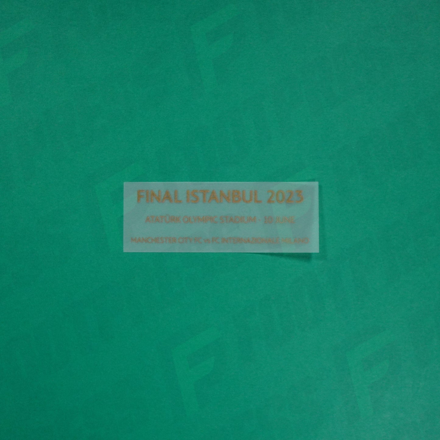 Flocage Officiel - Inter Milan, UCL Match Date, 2022/2023, "Final Instanbul 2023 Atatûrk Olympic Stadium - 10 June. Manchester City FC vs FC Internazionale Milano", Doré