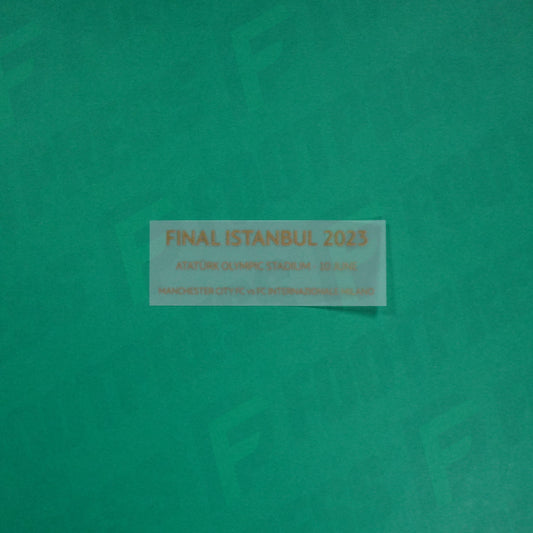 Flocage Officiel - Inter Milan, UCL Match Date, 2022/2023, "Final Instanbul 2023 Atatûrk Olympic Stadium - 10 June. Manchester City FC vs FC Internazionale Milano", Doré