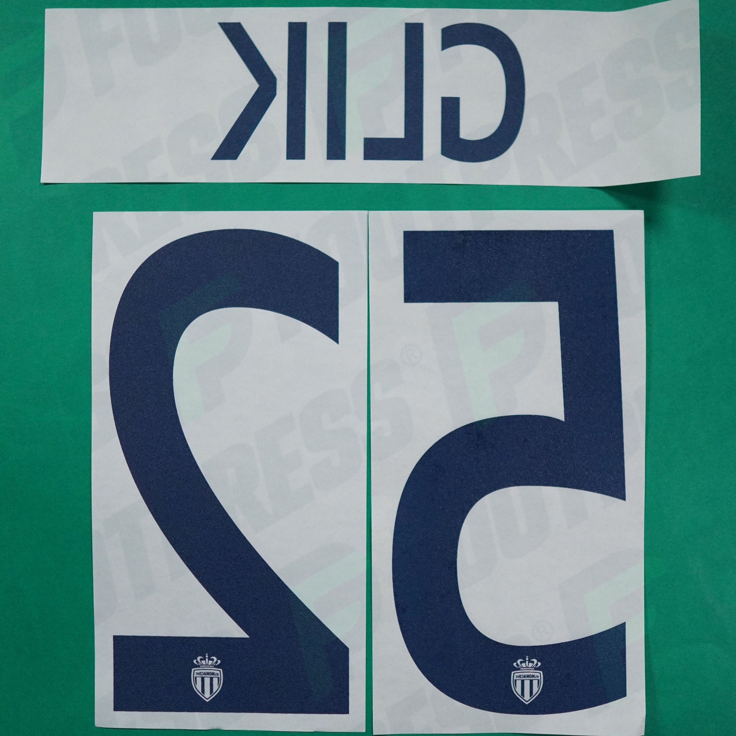 Flocage Officiel - AS Monaco, Glik, 2016/2017 2017/2018, Away Europe, Bleu foncé