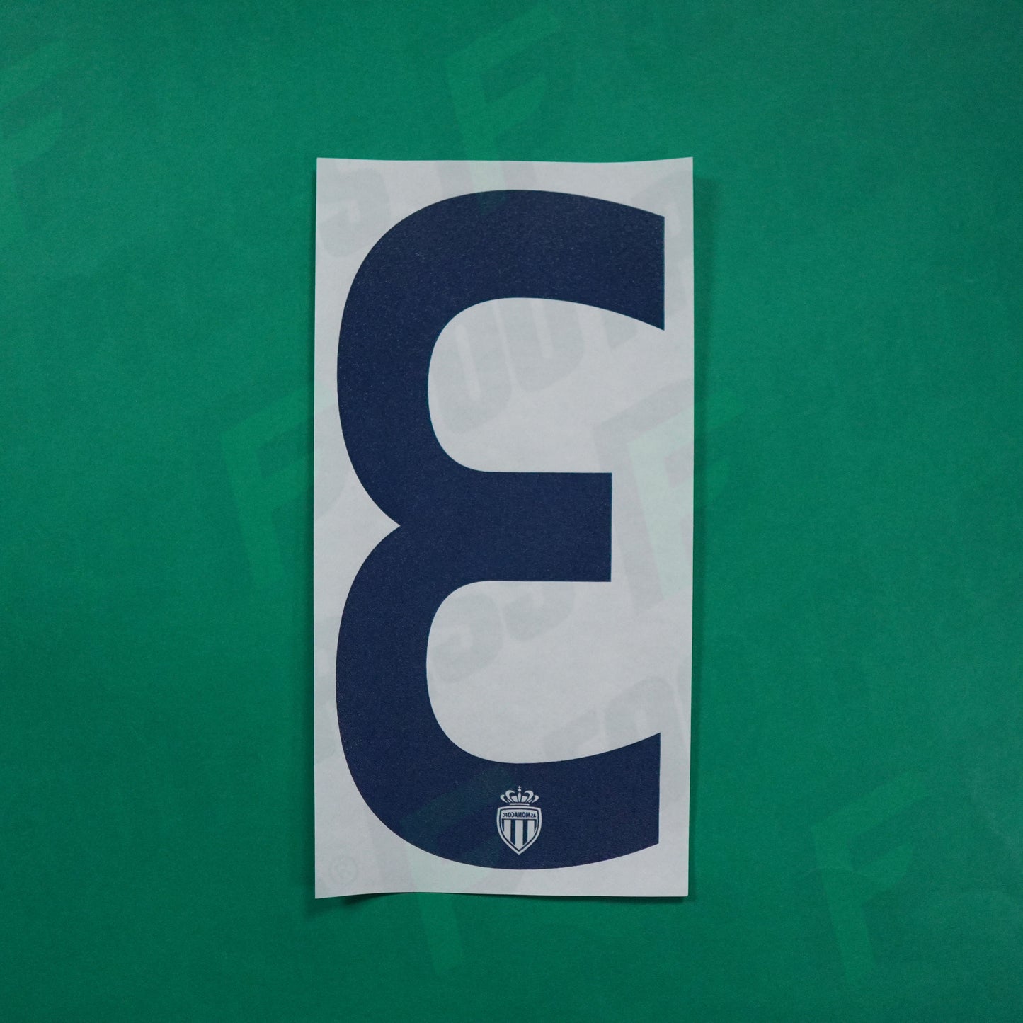 Flocage Officiel - AS Monaco, Chiffre Seul, 3, 2016/2017 2017/2018, Away Europe, Bleu foncé