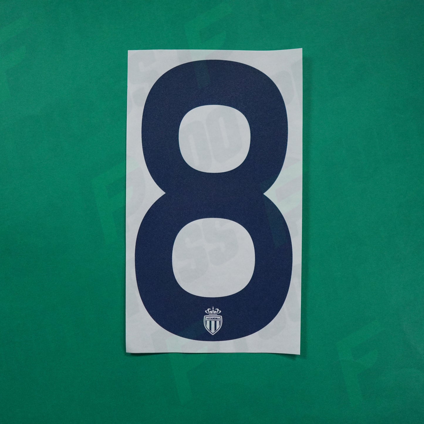 Flocage Officiel - AS Monaco, Chiffre Seul, 8, 2016/2017 2017/2018, Away Europe, Bleu foncé