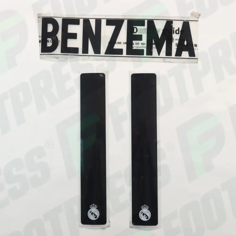 Flocado Oficial - Real Madrid, Benzema, 2009/2010, Local, Negro