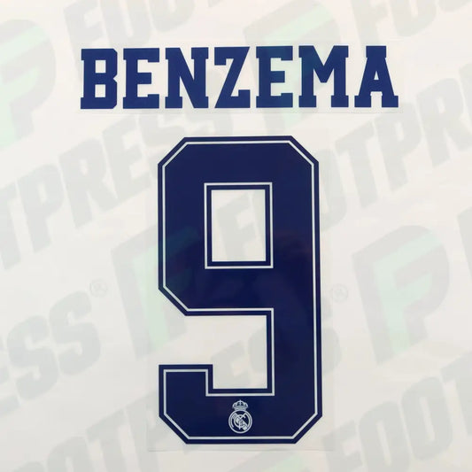 Flocado Oficial - Real Madrid, Benzema, 2019/2020, Tercera, Azul