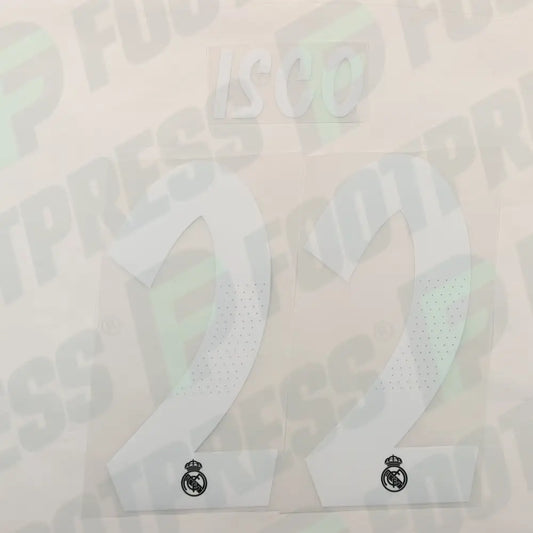 Flocado Oficial - Real Madrid, Isco, 2018/2019, Segunda, Blanco