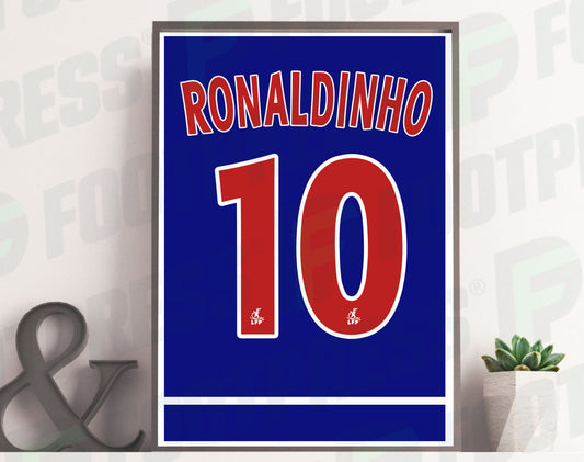 Poster Ronaldinho PSG 2002 / 2003 Home (Back)