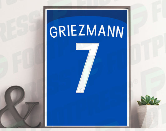 Affiche Antoine Griezmann France 2016 Domicile - Euro 2016 - Maillot Face arrière