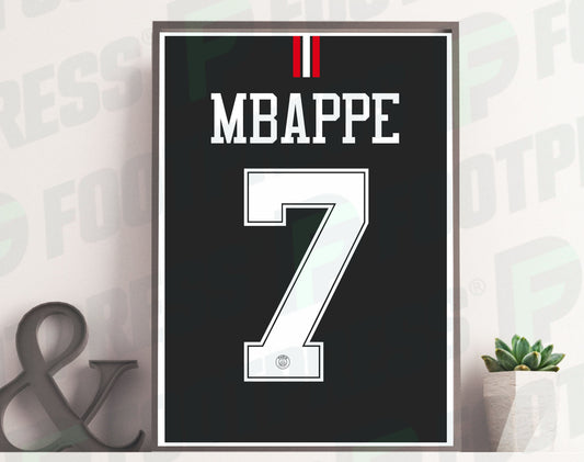 Poster Mbappé 2017 / 2018 behind PSG